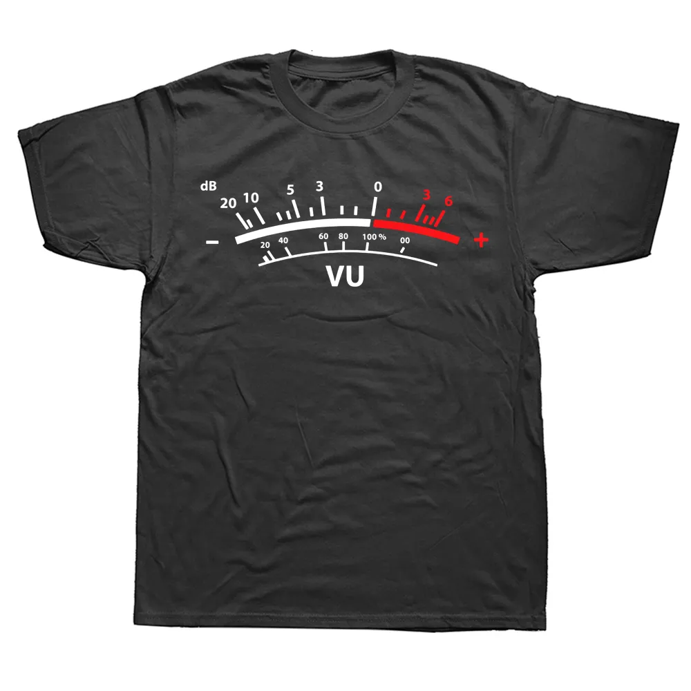 Men's Polos Funny VU Meter DB DJ T Shirts Summer Style Graphic Cotton Streetwear Short Sleeve Birthday Gifts T-shirt Mens Clothing 230511