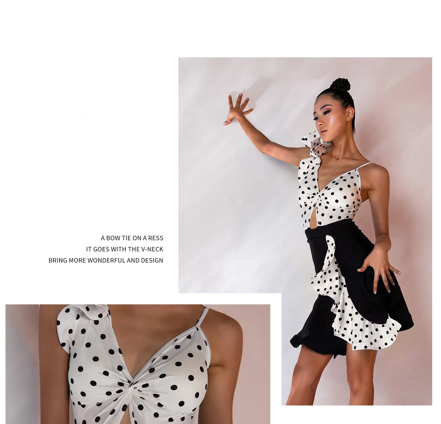 Jupe De Danse Latine à Franges Irrégulières - 3 Niveaux, Avec Short Intégré - Pour Salsa, Tango, Cha-cha - Idéale Aussi Pour Fêtes, Halloween, Rave - Tailles M L XL - 3