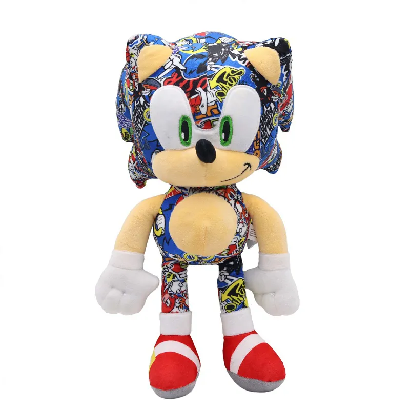 Manufacturers wholesale 4 styles of 30cm hedgehog Sonic plush toys cartoon film and television games peripheral dolls for children's gifts