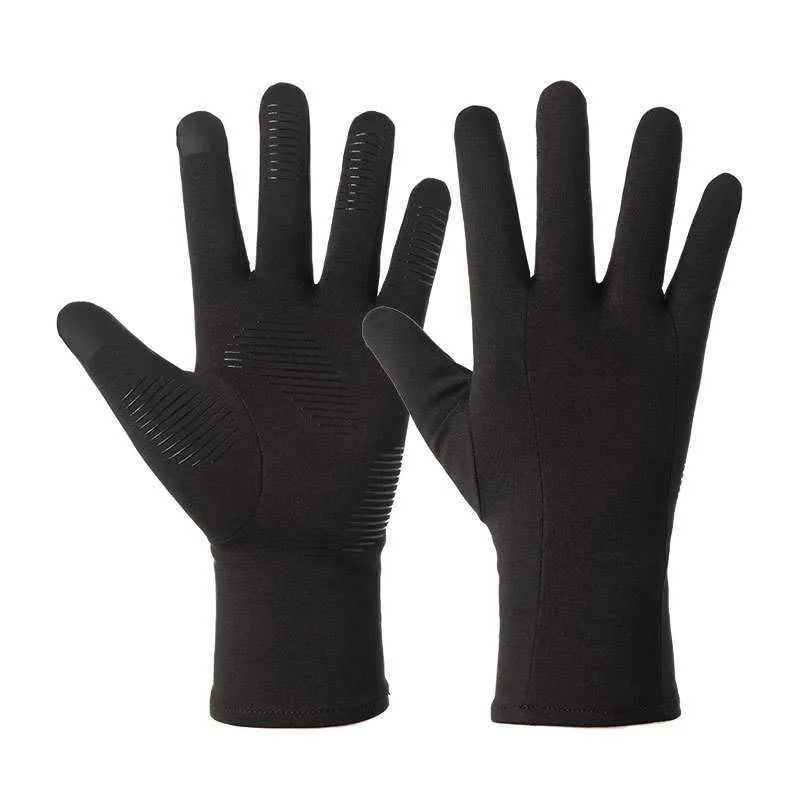 Guantes deportivos Guantes cálidos para exteriores Pantalla táctil Hombre dedo completo a prueba de viento Más deportes de terciopelo Correr Montañismo Ciclismo P230511