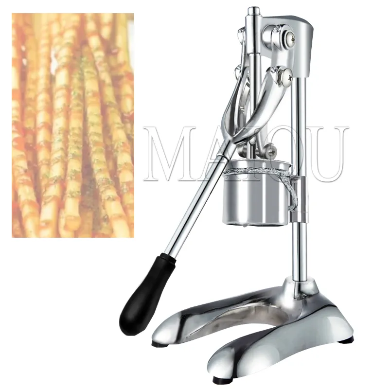 30cm Long French Fries Cutter Extruder Potato Press Maker Stainless Steel Potato Chips Making Machine for Household Commercia