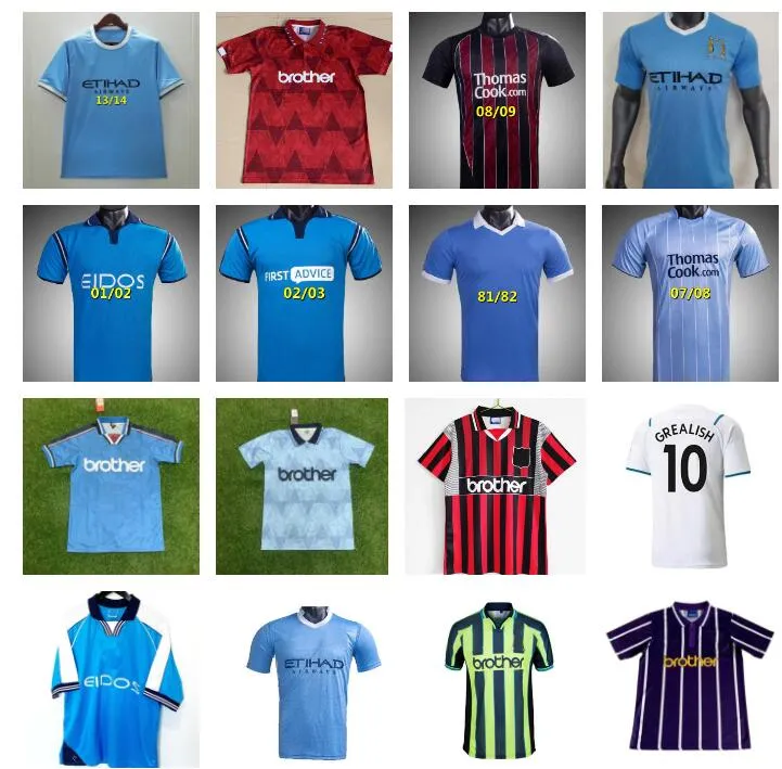 1989 1998 1999 2000 2011 2012 Man City Retro Gallagher Haaland Soccer Jerseys MANCHESTERS 11 12 13 14 classic DZEKO KUN AGUERO BALOTELLI NASRI SILVA Football Shirt