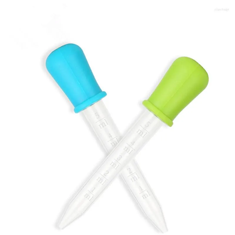 Contagocce in plastica da 5 ml Pipetta in silicone Alimentazione per bambini Liquido Contagocce per le orecchie Forniture per esperimenti di laboratorio scolastico