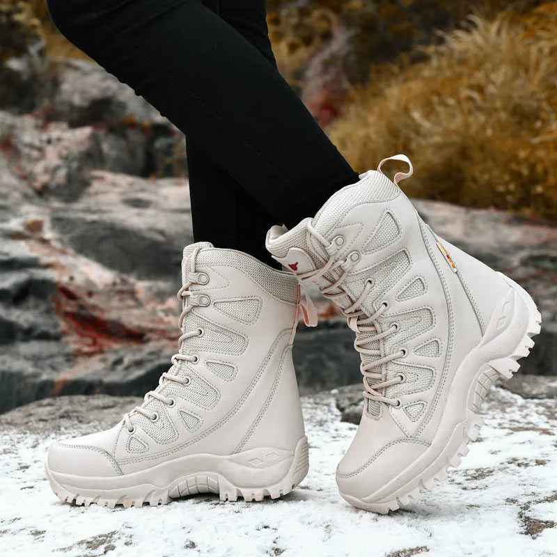 Calzado De Senderismo Bege Inverno Ao Livre Caminhadas Botas Casal