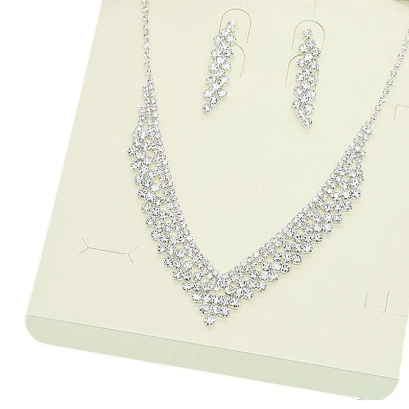 Серьги ожерелья устанавливают женские алмазные серьги с вареньем для варенья для невест для костюмов для невест FS99