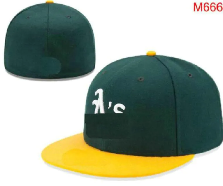 Nuevo 2023 Oakland Hats Cool Gorras de béisbol Adulto SOX Hip Hop Gold NY LS AS Gorra ajustada Hombres Mujeres Gorra cerrada completa