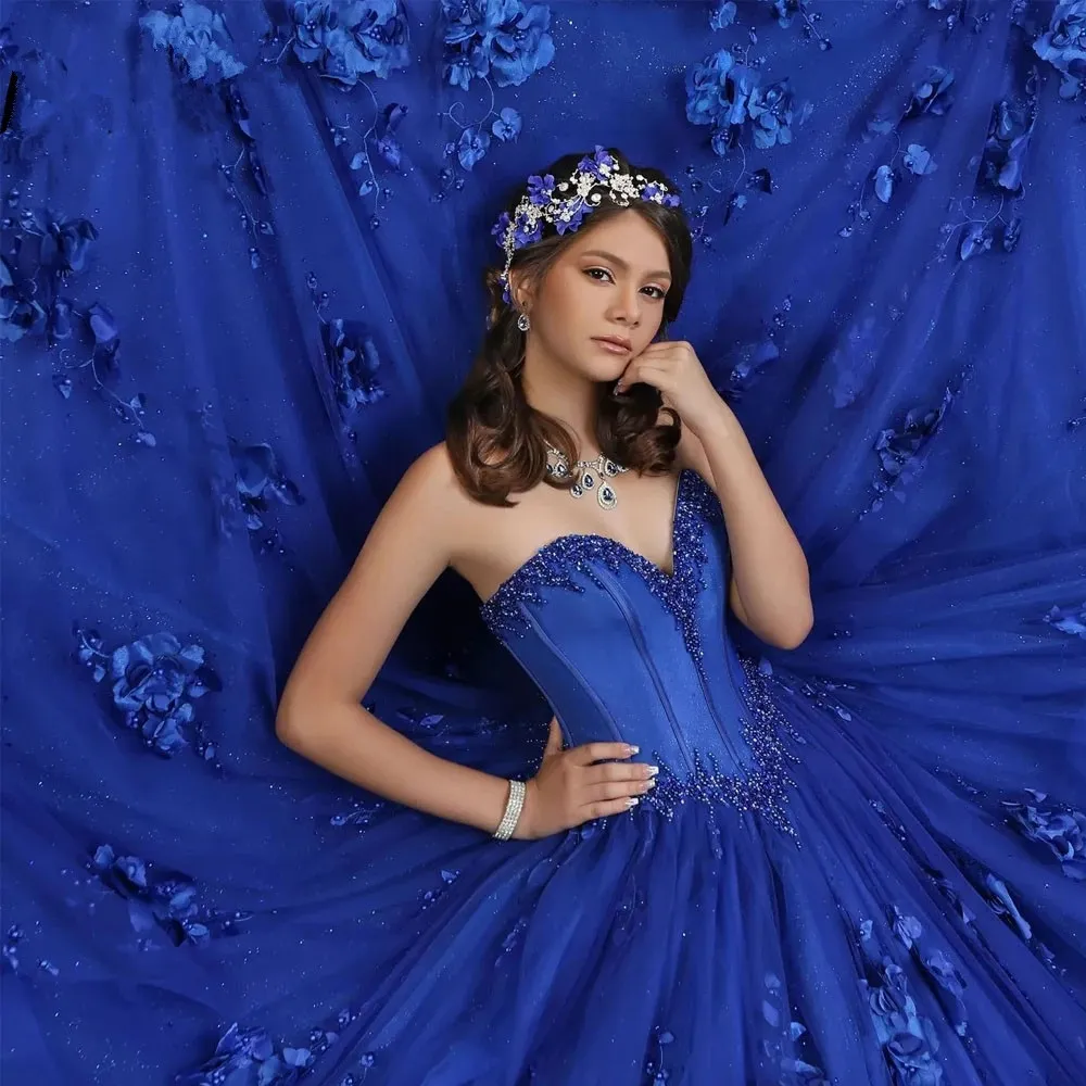 Vestido azul royal 15 anos cheap