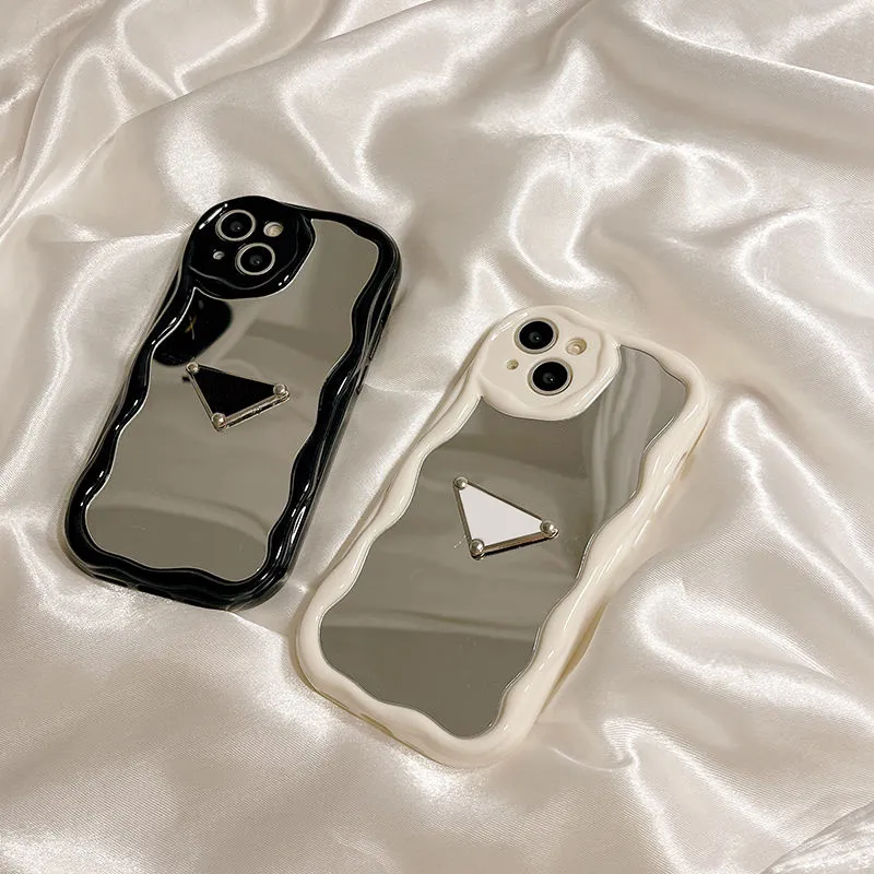 Custodie per telefoni di design Marchi di lusso Custodie per telefoni Fashion Cream Mirror Cover per iPhone per iPhone 14 14Plus 14Pro 14ProMax 13 12 11 Pro Max