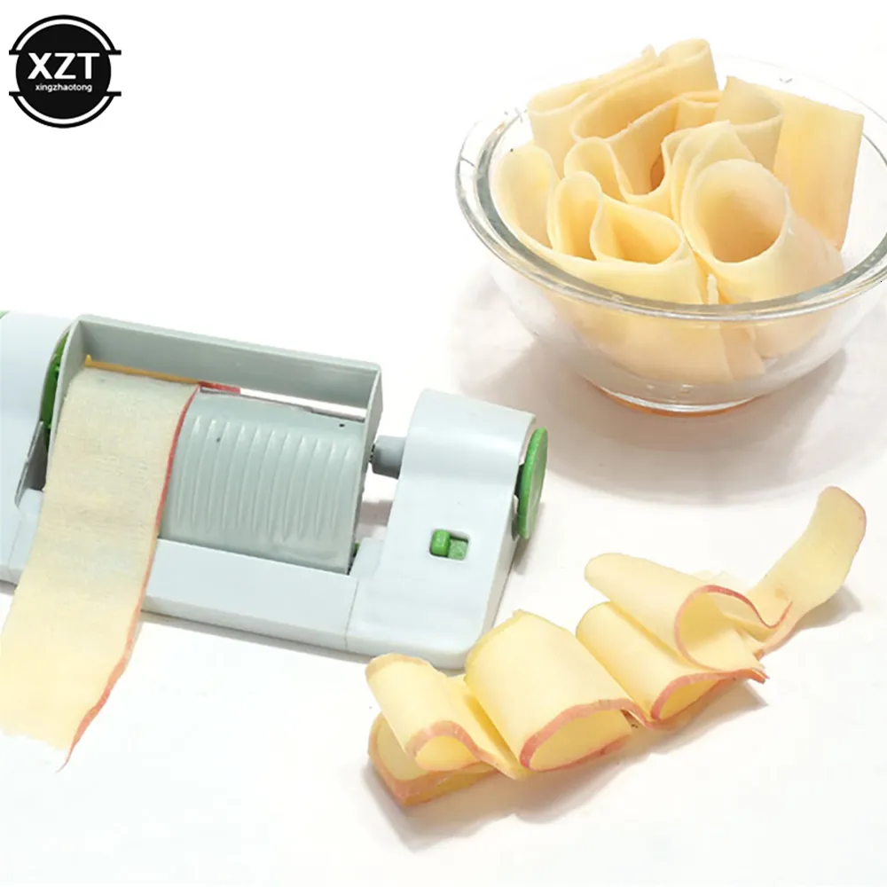 Fruktgrönsaksverktyg Multifunktionsskivor Cutter Vegetabiliska fruktpotatis rullar runda ark Skär skivor PEELERS Kök Säkerhet Snabbmanual Slicers 230511