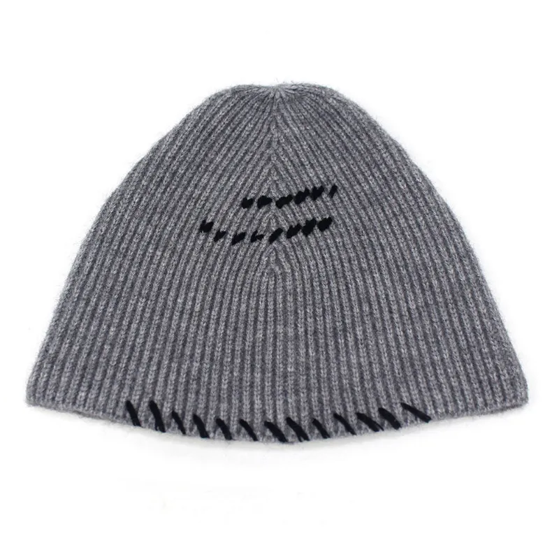 Épais cachemire tricoté chapeau femmes chaud laine pêcheur chapeau Hip-Hop Skullies casquette Costume accessoire cadeaux hiver Bonnet HCS331