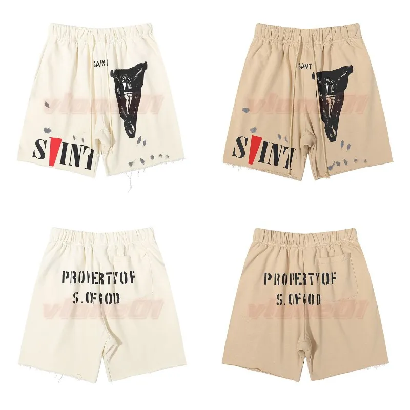 Zomerontwerper Casual shorts Heren Pure katoenen Terry Shorts Pant met V Letters Men Women unisex sport korte broek maat s-xl