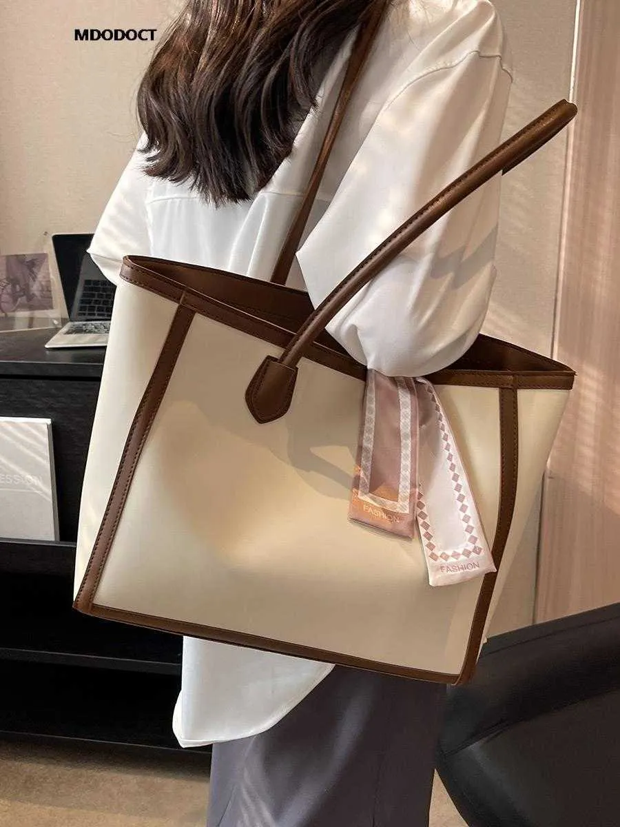 Casual trendy lederen grote capaciteit tas tas voor vrouwen reis schouder luxe designer winkelen handtassen stijlvol