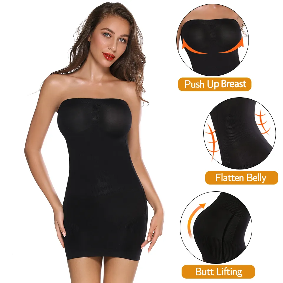Buy Plus Size Shapewear Slips for Women Tummy Control Full Body Shaper Slip  Seamless Body Slimmer (Nude, L) at