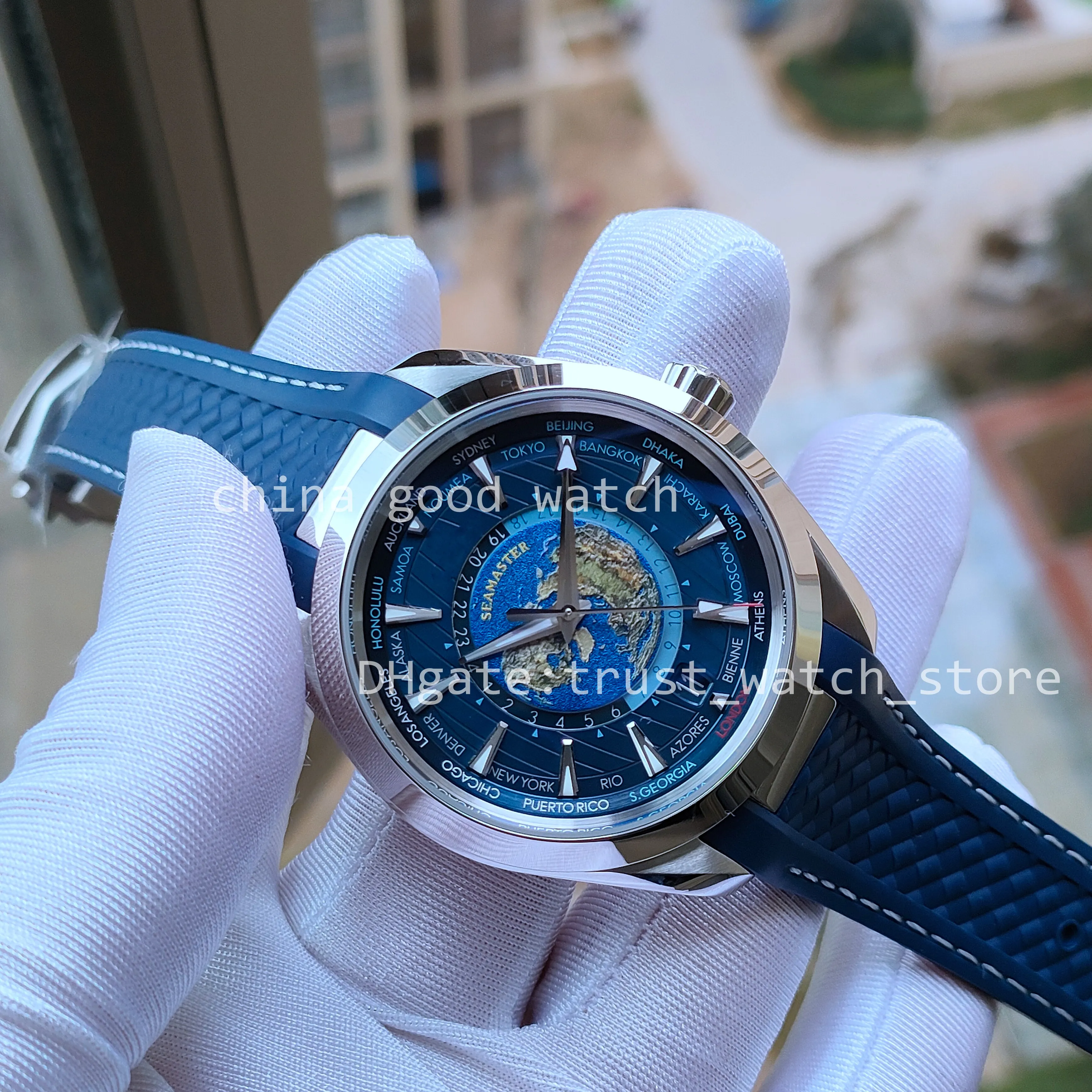 Reloj esfera azul hombre store