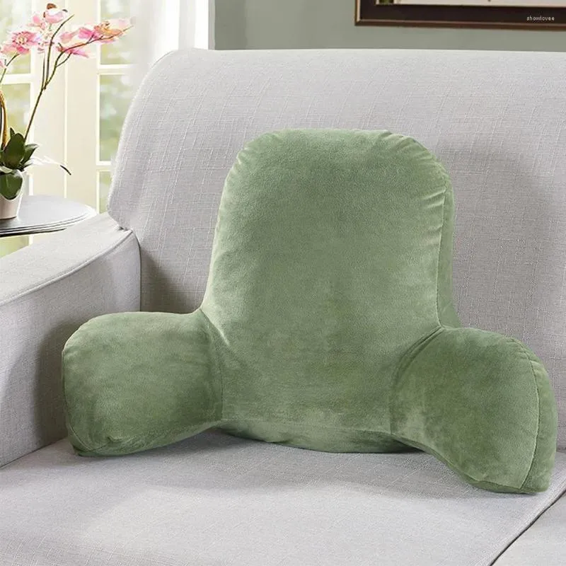 Pillow Velvet Reading Sofa Waist Plush Rest Decor Arm Back Easy Home Clean Zipper Lumbar Support Hea K9v4