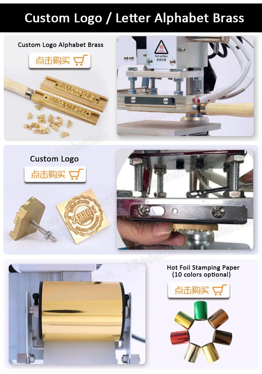 Digital Leather and Metal Embossing Stamp Machine with Brass Alphabet ...