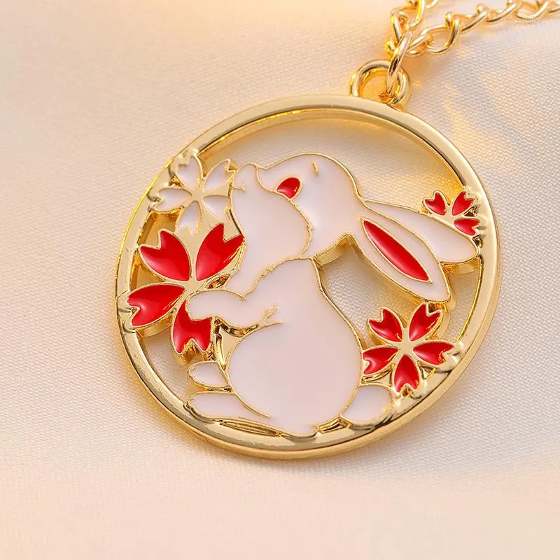 Pendant Necklaces Fashion Sakura Necklace For Women Cute Cartoon Flower Garland Jewelry Accessories Party Gifts