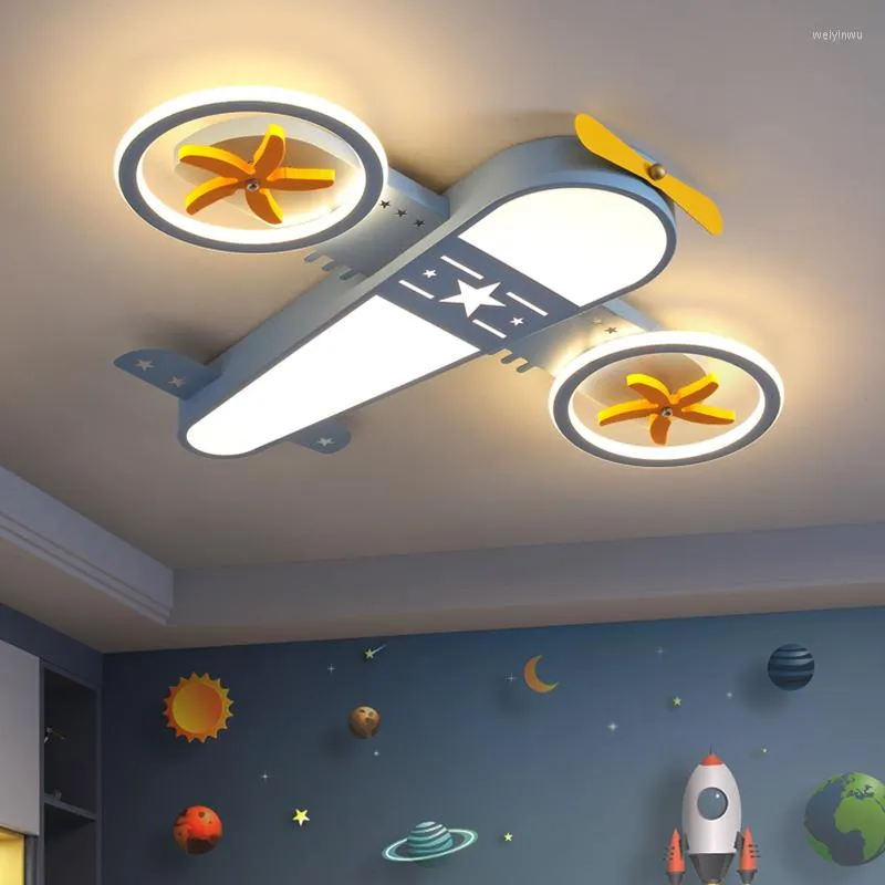 Ceiling Lights Modern LED Chandelier With Remote Control Living Bedroom Family Apartment Light Cartoon Airplane Kids Home Decor