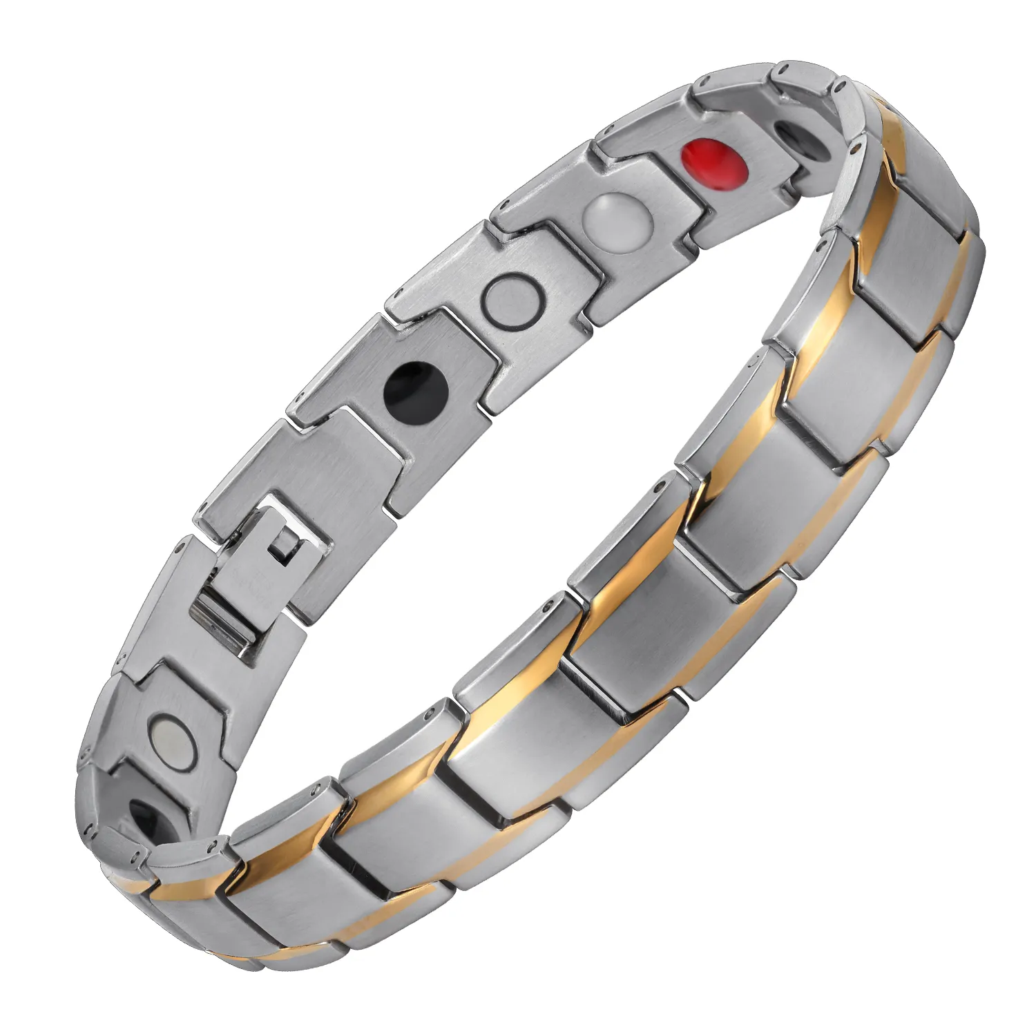 Chaîne de guérison Bio Magnétique Bracelet Hommes Femme Acier Inoxydable 316L 4 Éléments de Soins de Santé FIR Germanium Aion Bracelets 230511