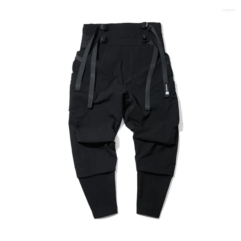 Pantalon homme voyage élève taille haute dos Molly Double réglage Techwear Ninjawear Streetwear esthétique futuriste