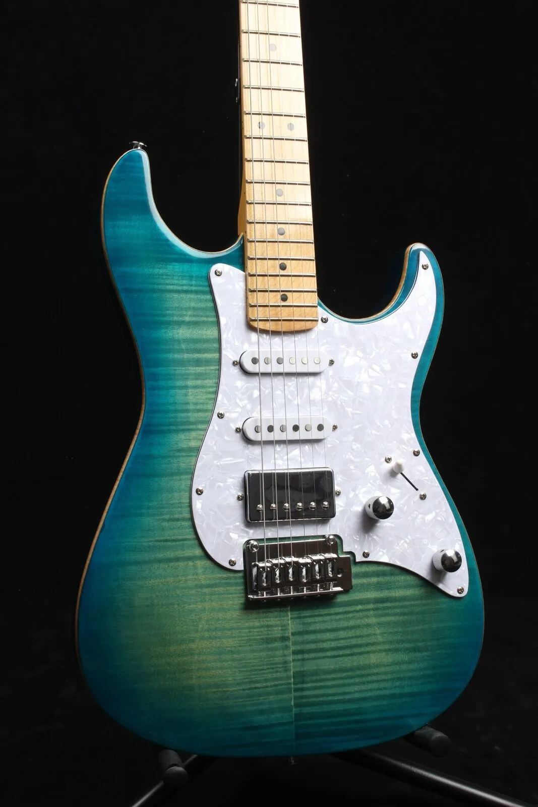 Nowy Tom Anderson Vision Double Electric Guitar Tiger Maple Najwyższa jakość