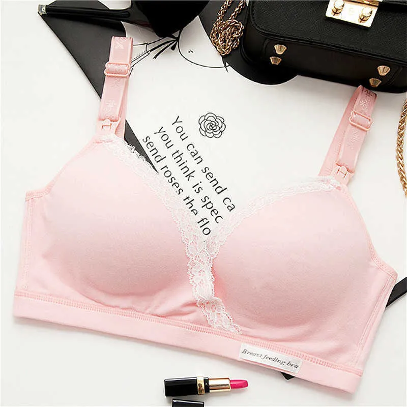 Brat Cotton Nursing Bra Letni oddychający stanik karmiący piersią dla kobiet stanik macierzyński plus duży rozmiar łatwy do karmienia Bra Bezpłatny P230512