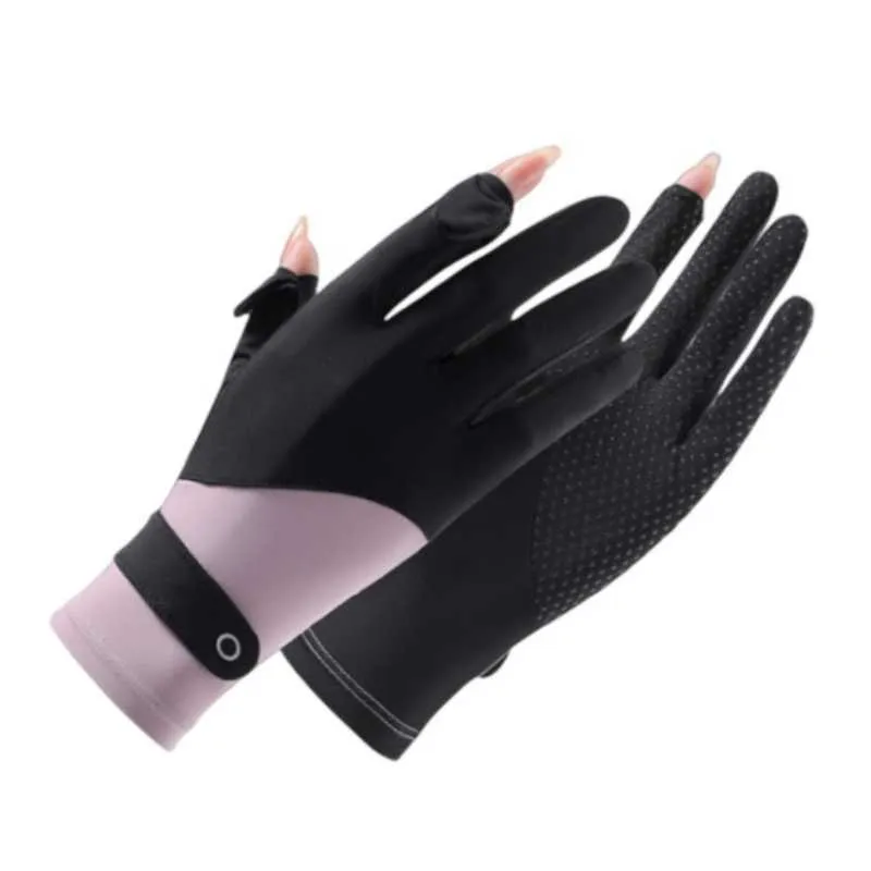Breathable Silk Waterproof Fishing Gloves For Women Quick Drying