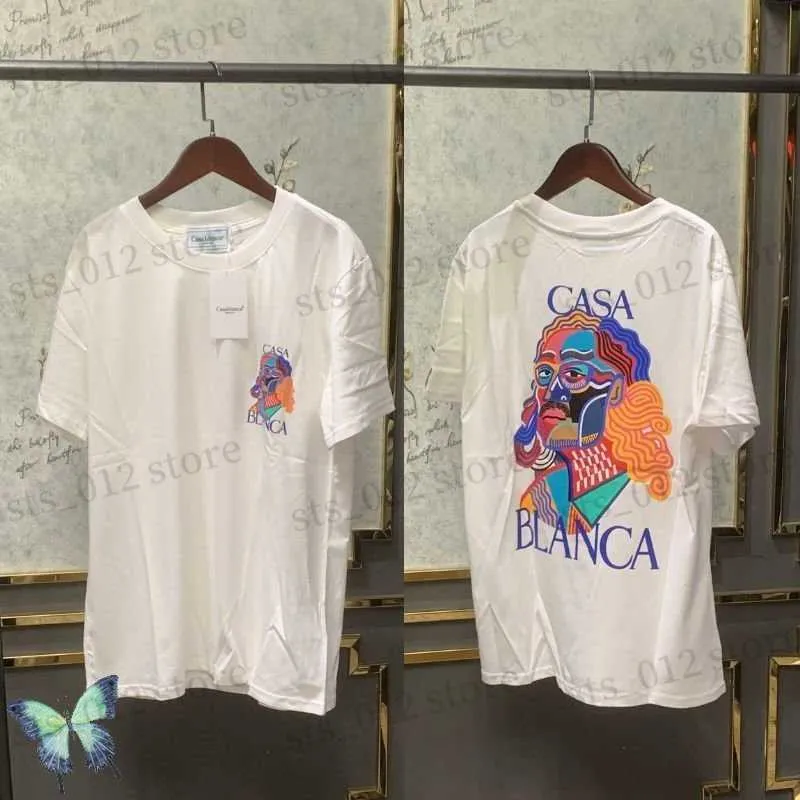 Casa Blanca Heren T-shirts CASABLANCA T-shirts Heren Dames Grote print Hawaiiaans Casa Blanca Heren Katoenen T-shirt met korte mouwen Casablanc Shirt Casa T-shirt 1285