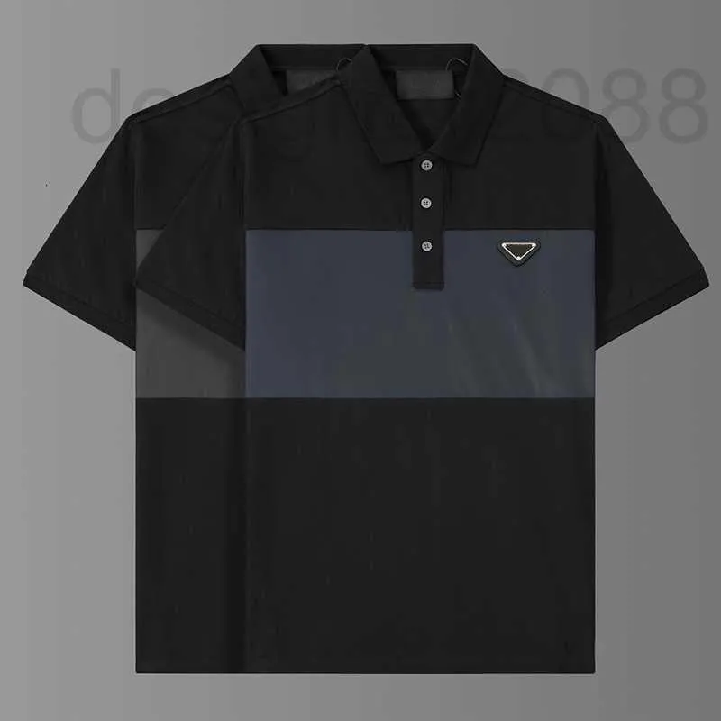 Camisetas masculinas designer polo camisa verão alta versão letras de ferro top masculino nova moda manga curta