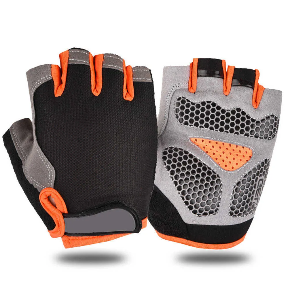 Sporthandschoenen zomer half vinger fietsen handschoenen ademende korte gel fietshandschoenschokvrije weg mtb sport outdoor wandel unisex handschoenen p230512