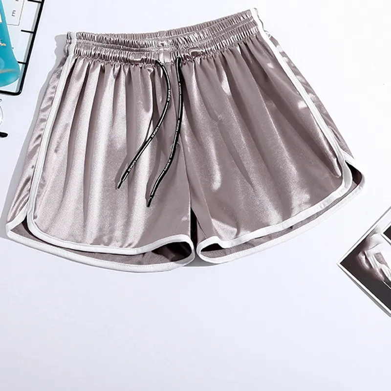 Satin silk gym shorts outlet