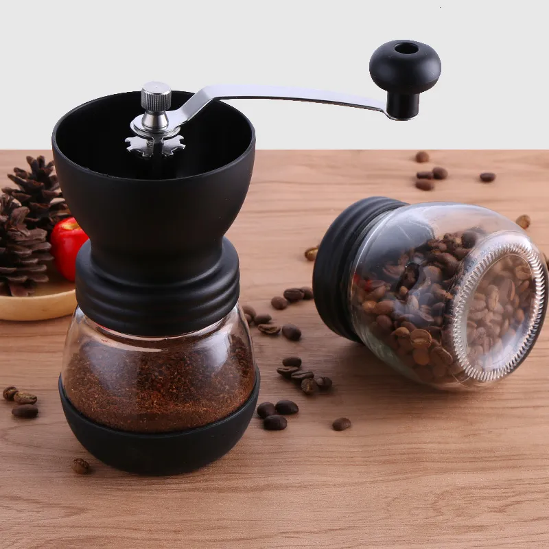 Manual ceramic burr coffee grinder outlet