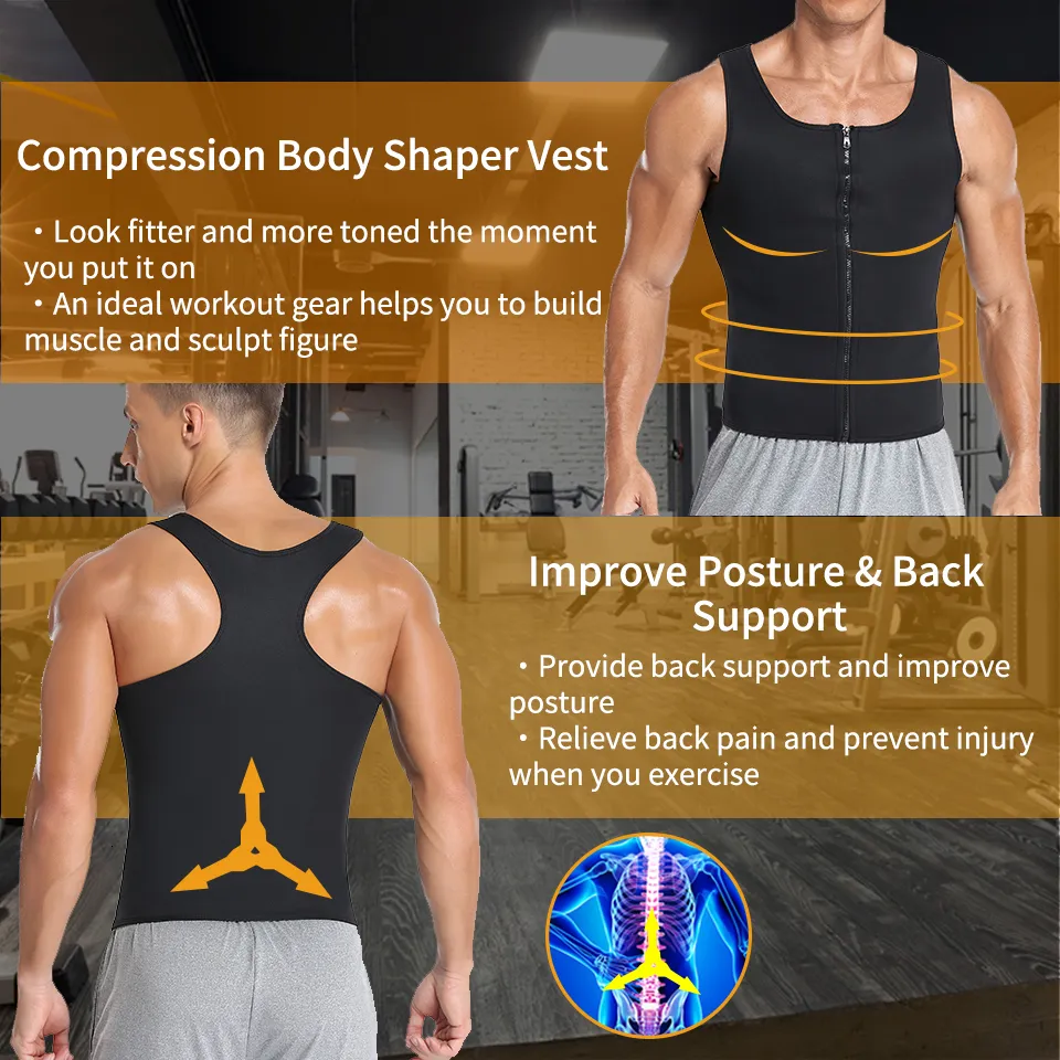Mens Compression Best Mens Stomach Shaper Shirt For Weight Loss
