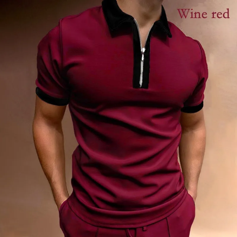 Mens Plus Size Polos 3XL Patchwork Polo Shirt Quick Dry Summer