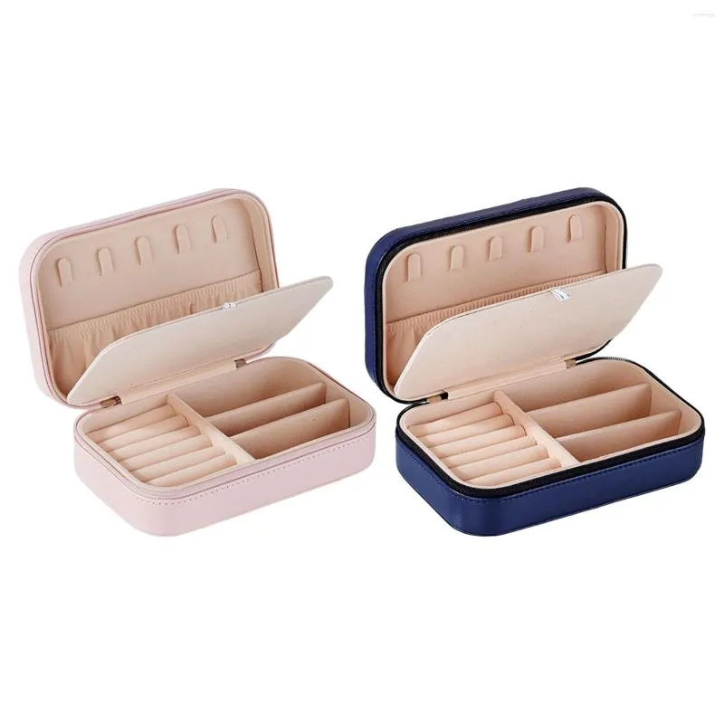 Pochettes à bijoux Portable Box Travel Case Support de stockage de bijoux pour boucles d'oreilles Stud