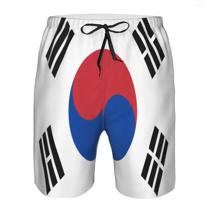 Pantaloncini da uomo bandiera della Corea del Sud nuoto ad asciugatura rapida per uomo costumi da bagno costume da bagno uomo costume da bagno costume da bagno estivo abbigliamento da spiaggia