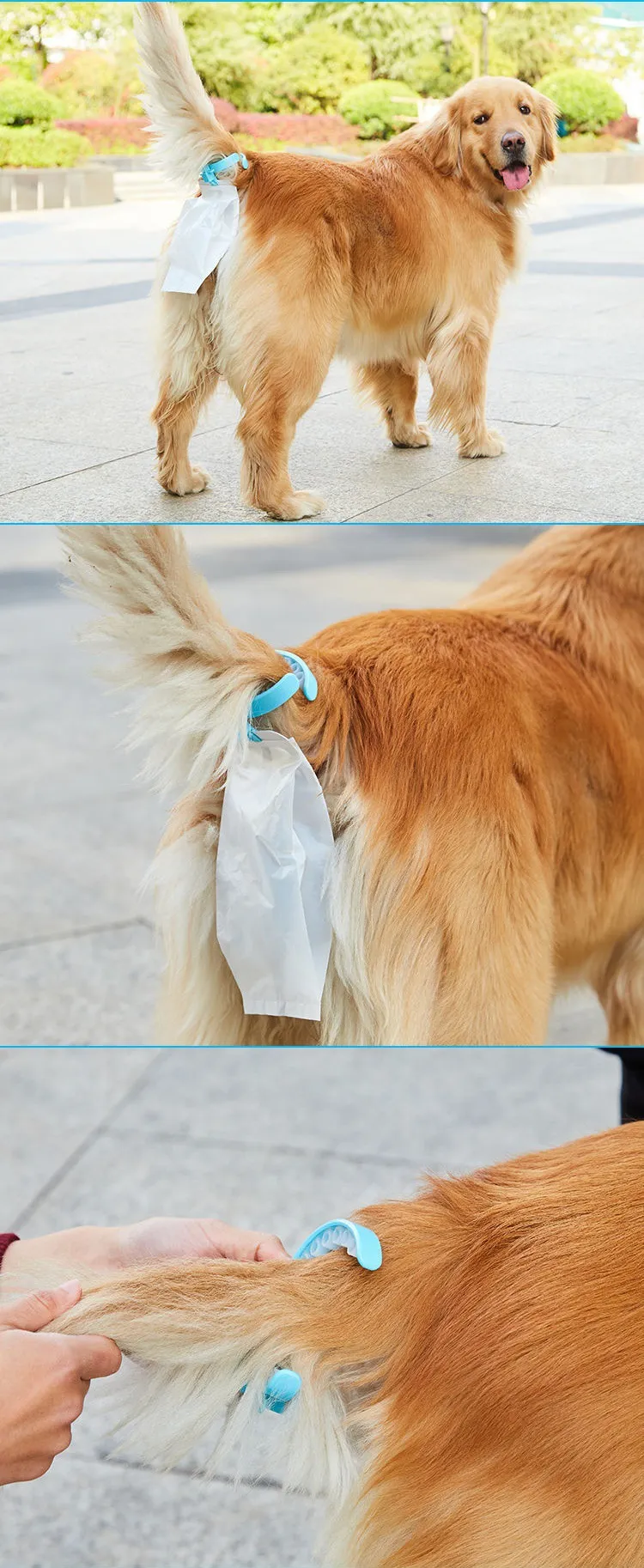 Dog poop bag on tail hot sale