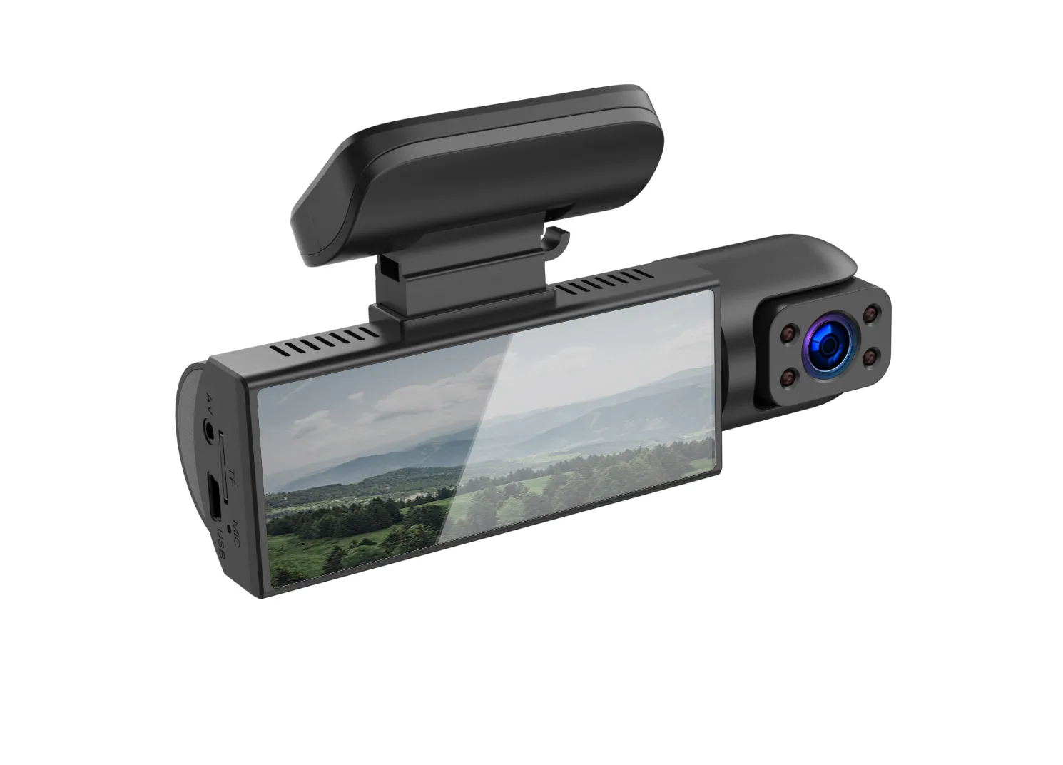 Videoregistratore DVR per auto HD 2 Obiettivo Guida auto nascosta Dash Cam Registratore videocamera IPS da 3,16 pollici Visione notturna Sensore G Registrazione in loop Dvr M8