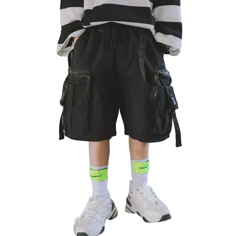 Shorts barn pojkar shorts knä längd last byxor sommar coola streetwear tonårssport svettbyxor barns korta byxor 4-14 år gamla 230512