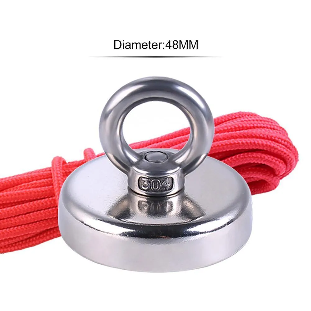 Accessoires De Pêche Super Puissant Aimant Néodyme Avec Trou Fraisé Et  Boulon À Œil 20M Force De Traction De Corde 110Kg 230512 Du 17,61 €