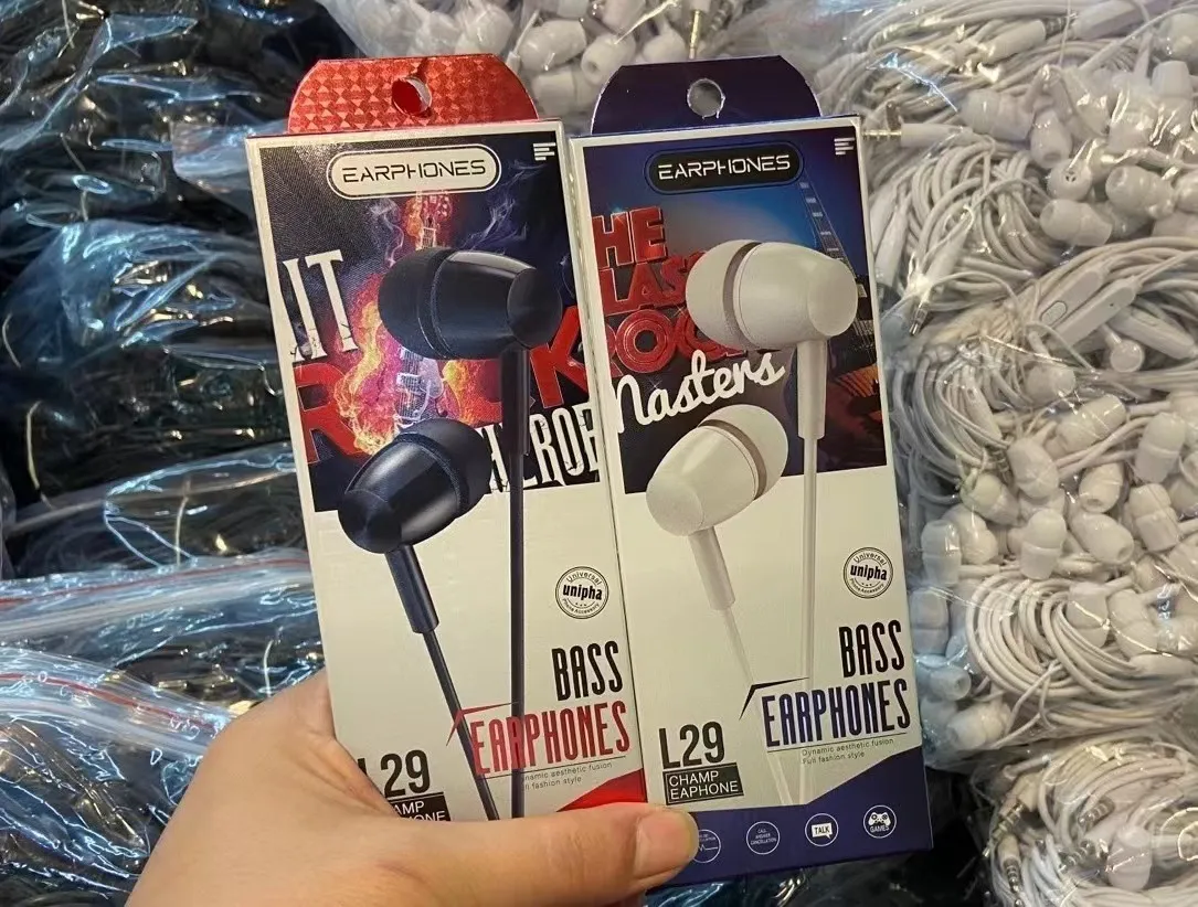Super Bass Wired Earbuds with Mic 3.5mm Jack In Ear Headphones for iPhone Samsung Comfort Fit with Retail Packaging