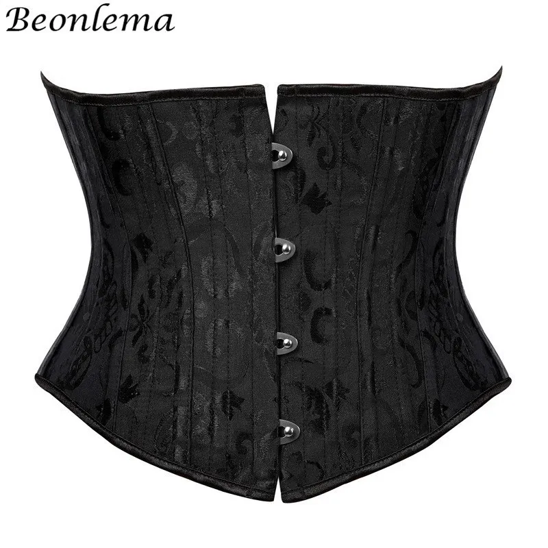 Taille Ventre Shaper Underbust Noir Corset Femme Ceinture Plus La Taille Top Court Faja Gaine Acier Désossé Minceur Corsets pour Femmes Body Shapewear 230511