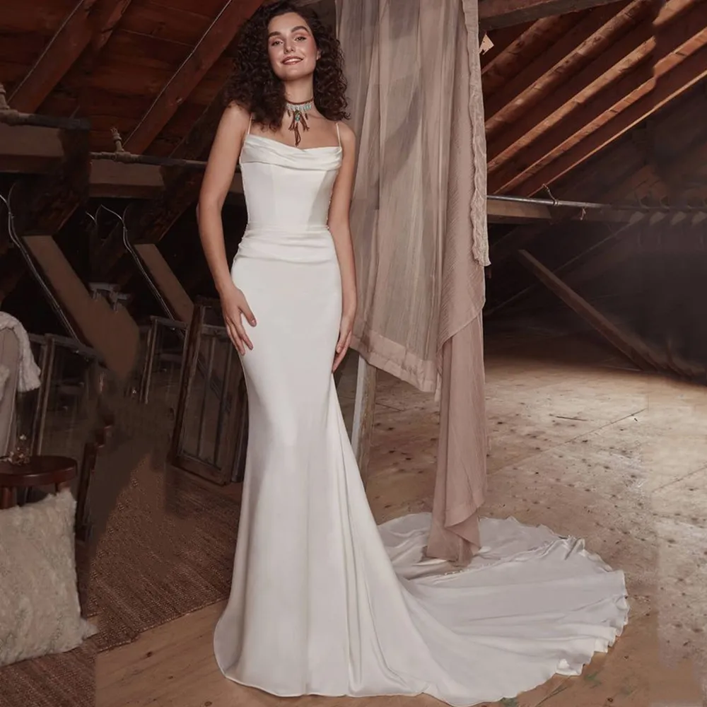 spaghetti strap fitted wedding dress ERMENEGILDO ZEGNA - By SAKS FIFTH AVENUE 