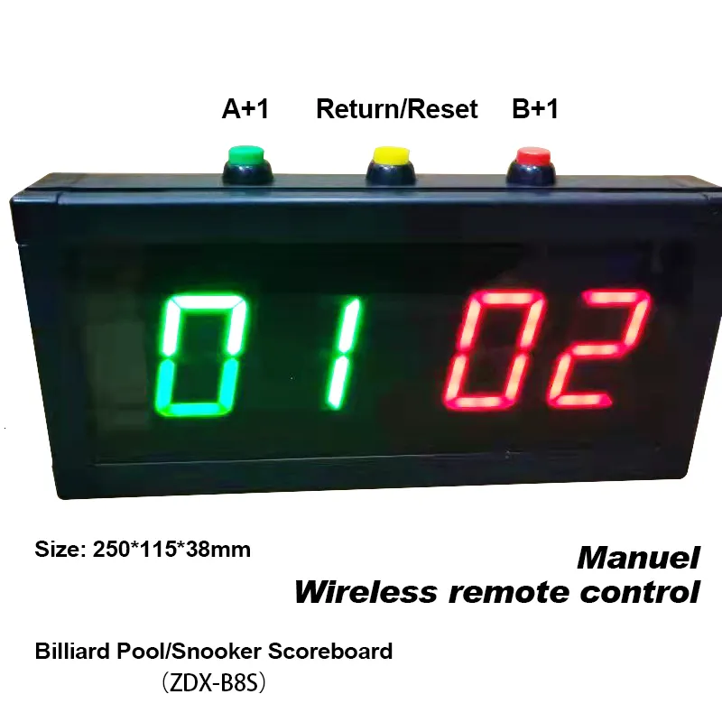 Pin Pool Scoreboard Digital Billiard Scoreboard - Wireless Electronic Pool Score Keeper for ...