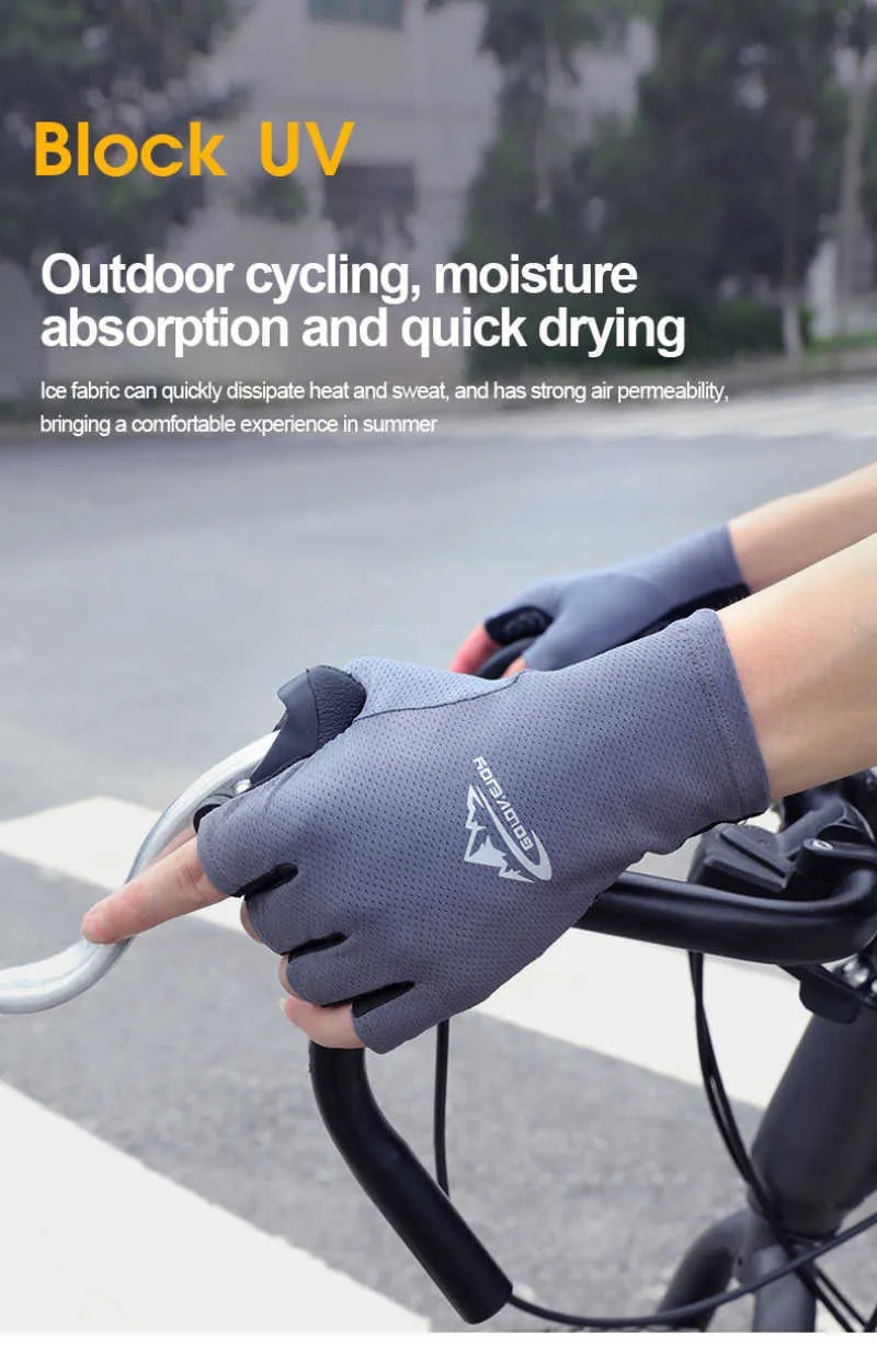 Outdoor Sunscreen Gloves Men Women Summer Ice Silk Thin Style Non