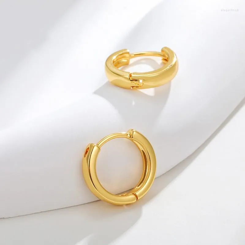 24K Gold Plated Hoop Earrings Gold Tanishq Simple Classic Round Circle Design For Women And Men Punk Style Available In Big Or Small Sizes Perfect For Huggies And Everyday Wear From Elegantmusk