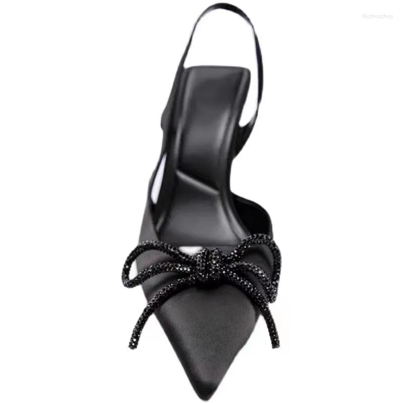 Hohe Sandalen Bogenschuhe Schuhe Frauen speichern Zeh große Sommer Modedesigner Kleid Mujer Zapatillas D.