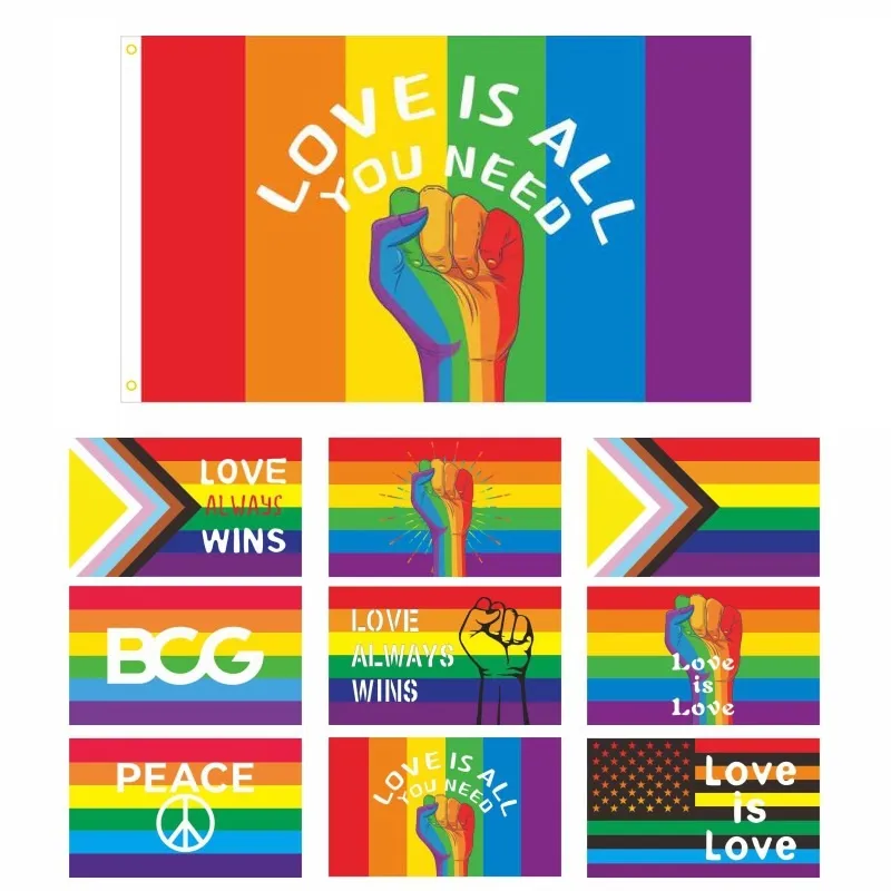 90x150 cm Homosexuel Philadelphie Philly LGBT Gay Pride Drapeau Arc-En-Ciel Personnalisé Décor À La Maison Gay-Friendly LGBT Drapeau Bannières