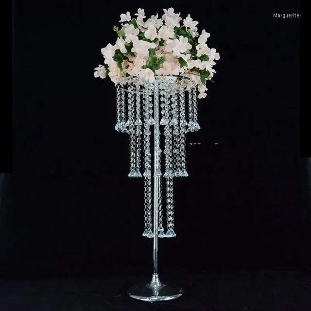 Decorazione per feste 12 pezzi) Lampadario per fiori di cristallo Centrotavola per matrimoni Centrotavola Lead Road Mariage Yudao1443