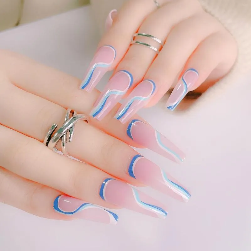 False Nails 24 PCS 발레 DIY 네일 아트 장식 2023 패션 플라스틱 플랫 헤드 액세서리 매니큐어 디자인